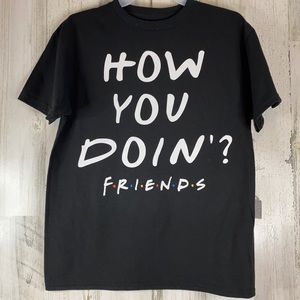 Friends Kids Black T-Shirt “How You Doin?” 10-12
